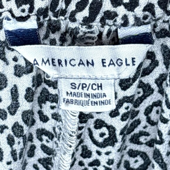 American Eagle Leopard Print Ruffle Mini Skirt Juniors Small Y2K Soft Grunge - Picture 7 of 10
